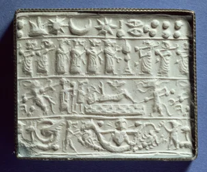 Impression de sceau-cylindre, période néo-assyrienne